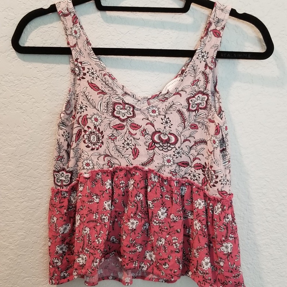 Aeropostale Two-toned Floral Blouse